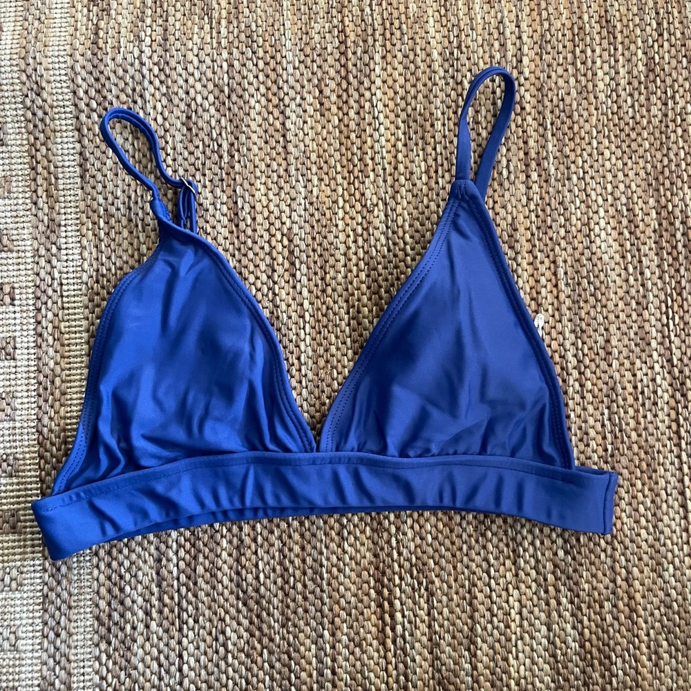 Women's Blue Triangle Swim Top - Classic Triangle Bikini
